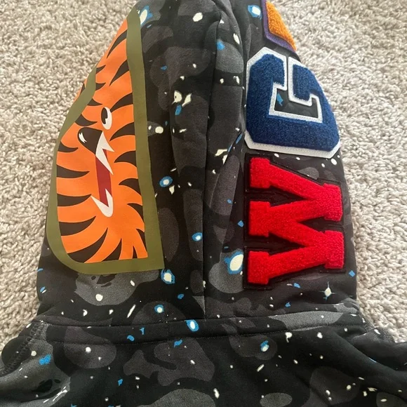 Bape Black Shark Camo Zip WGM Hoodie